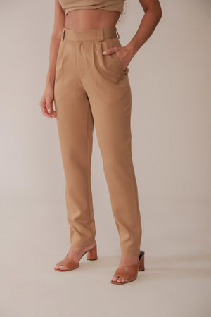 Calça Alfaiataria Slim Bege