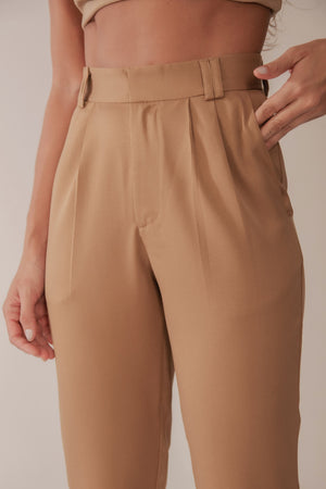 Calça Alfaiataria Slim Bege