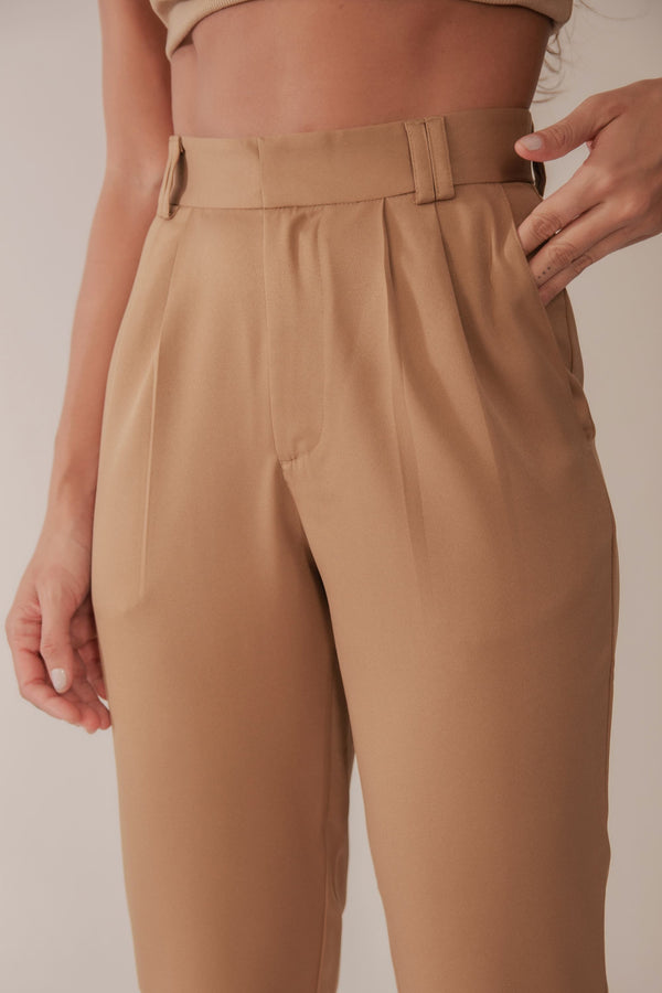 Calça Alfaiataria Slim Bege