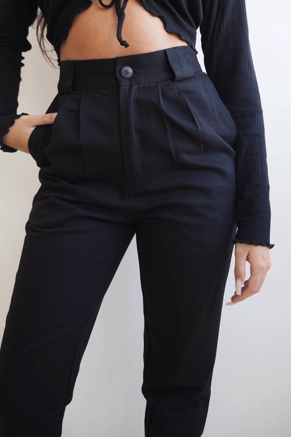 Calça Alfaiataria Algodão Preta
