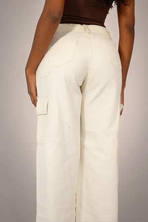 Calça Cargo Off white