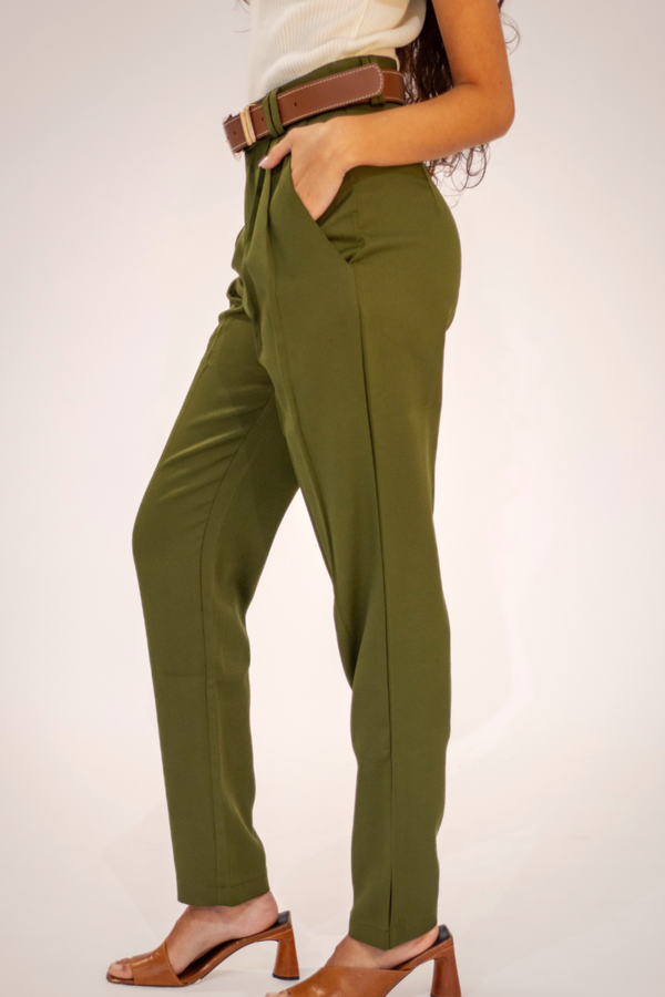 Calça Alfaiataria Slim Verde