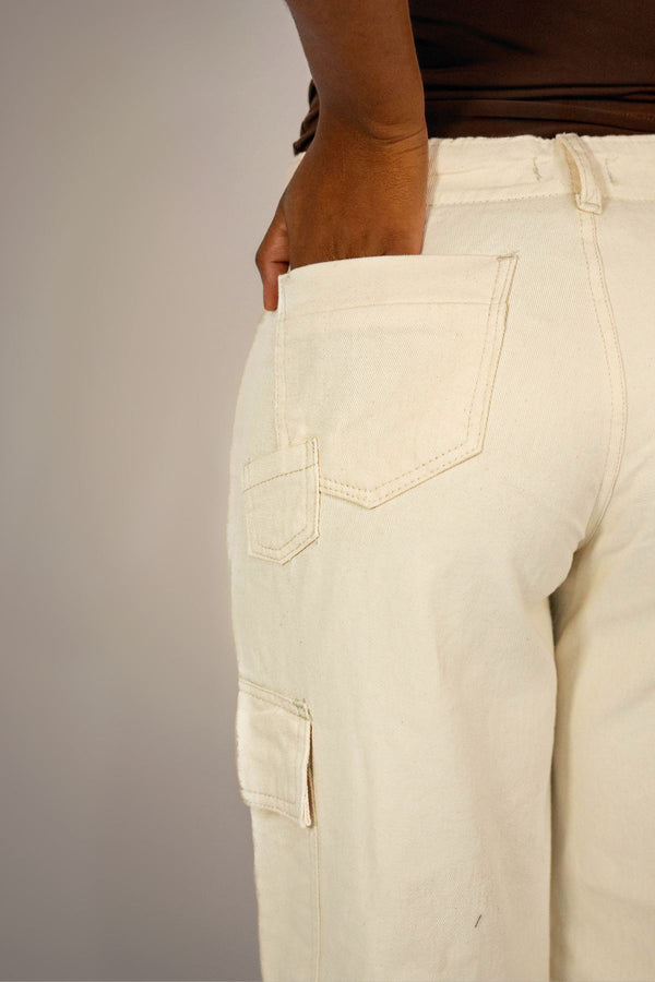 Calça Cargo Off white