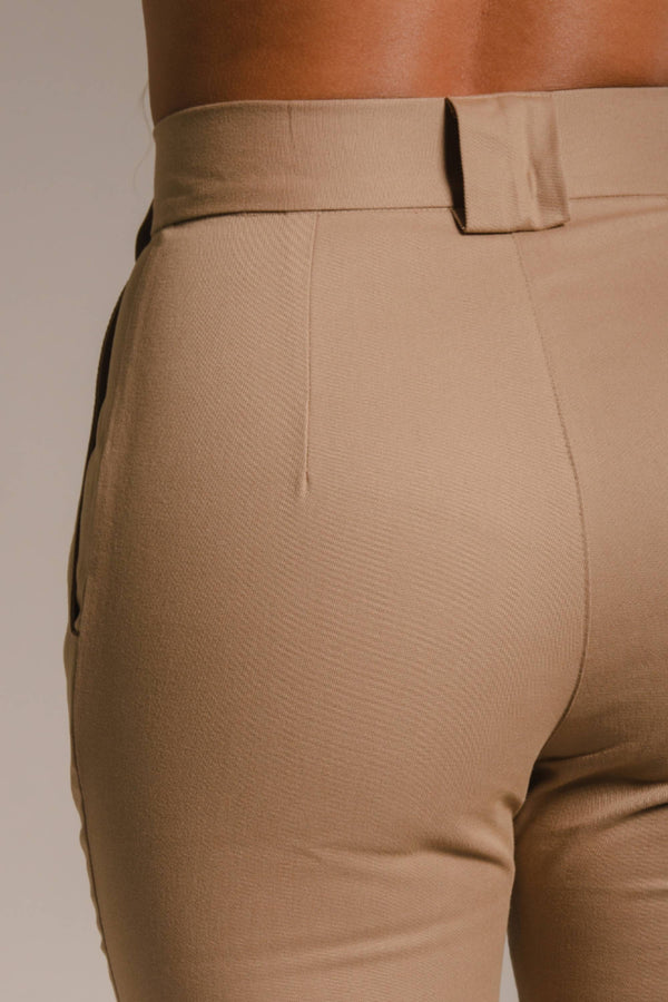 Calça Alfaiataria Algodão Avelã
