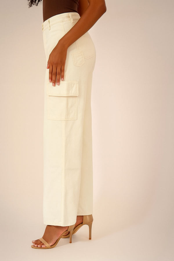 Calça Cargo Off white