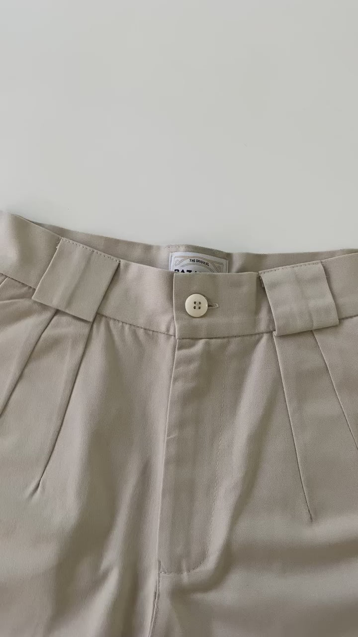 Calça Alfaiataria Algodão Bege