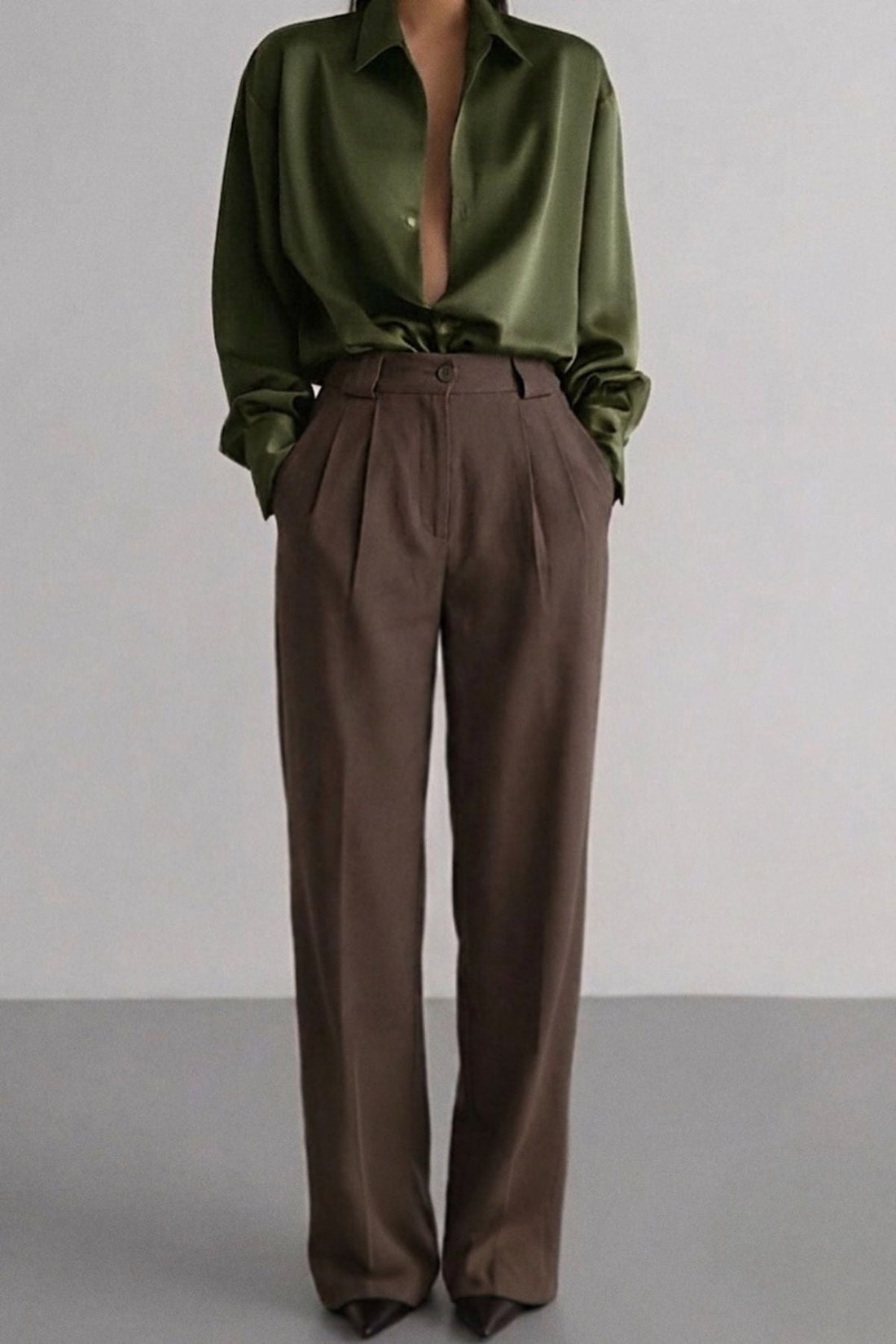 Calça Alfaiataria Algodão Cinza