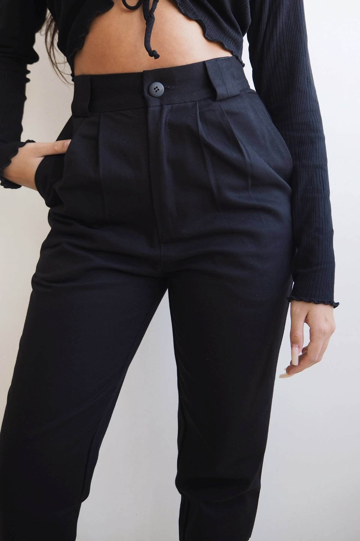 Calça Alfaiataria Algodão Preta