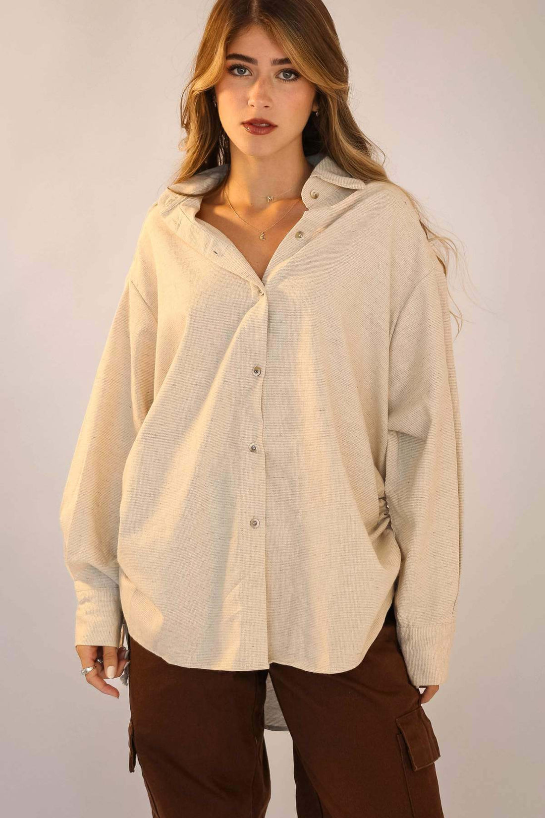 Camisa Oversized Areia