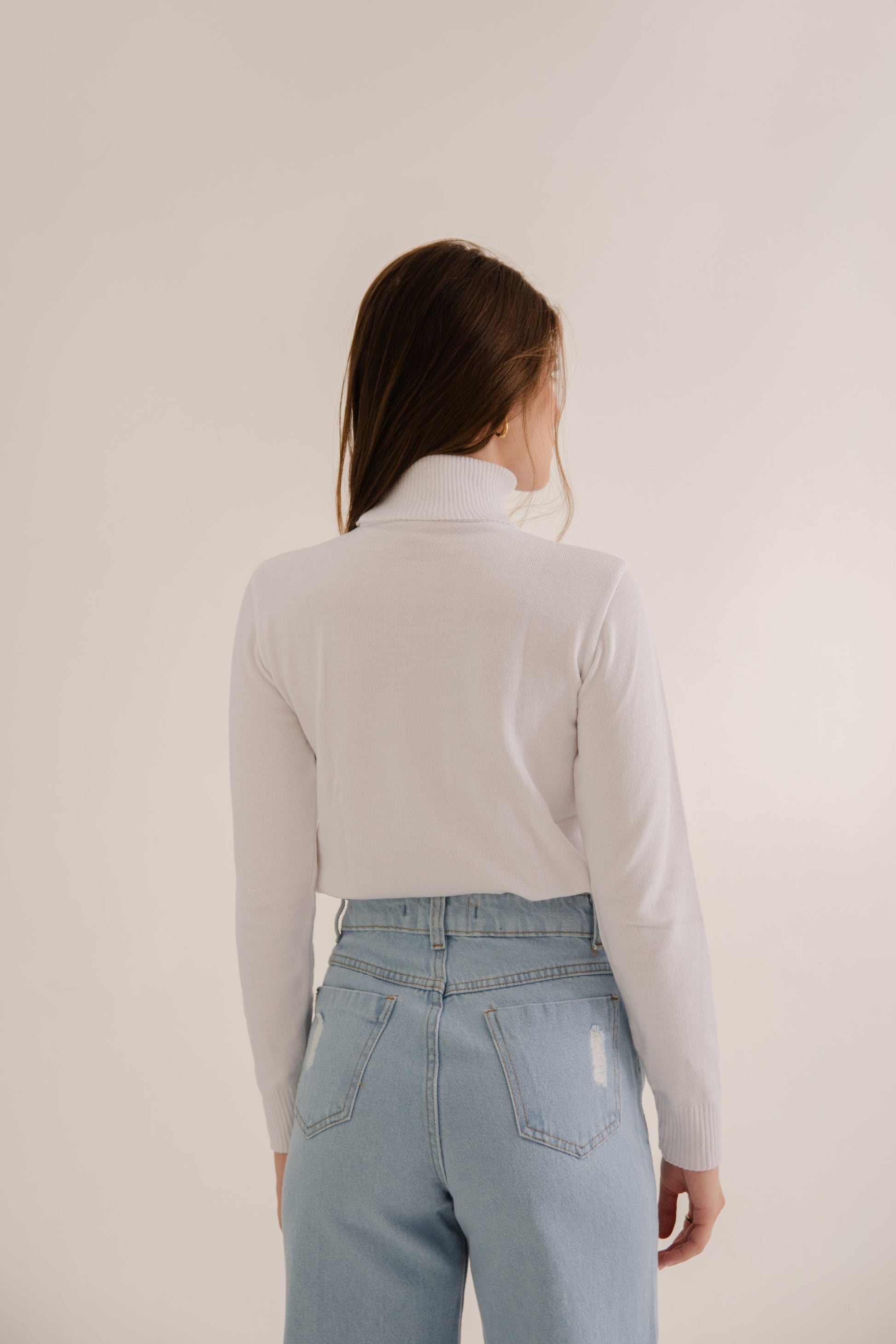 Blusa Gola Alta Branca