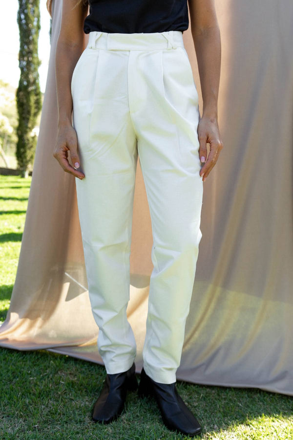 Calça Alfaiataria Trama Off-white