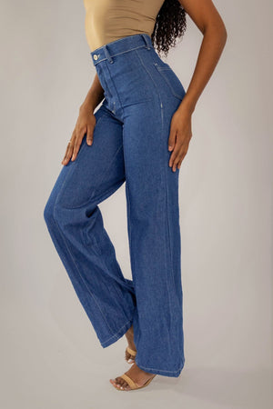 Calca Jeans Wide leg