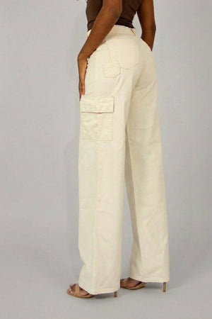 Calça Cargo Off white