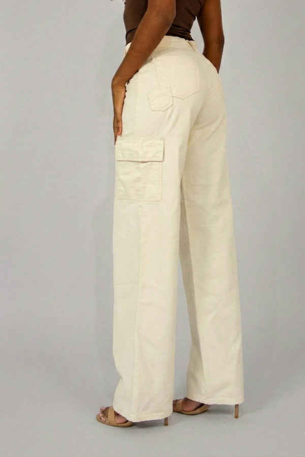 Calça Cargo Off white