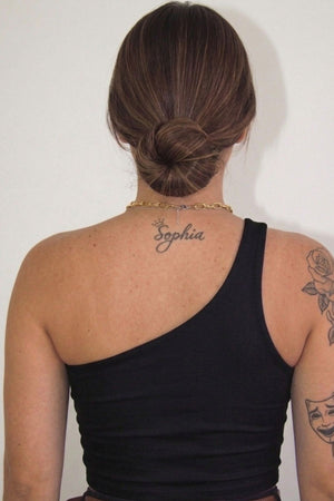 Top Um Ombro Preto