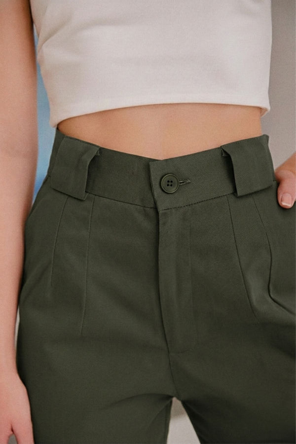 Calça Alfaiataria Algodão Verde