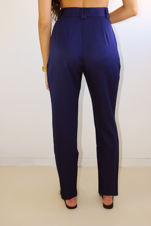 Calça Alfaiataria Slim Azul Marinho