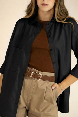 Camisa Algodão Preta