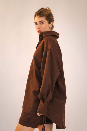 Camisa Oversized marrom