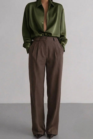 Calça Alfaiataria Algodão Cinza