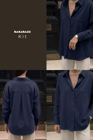 Kit 2 Camisas  - Preta e Azul Marinho