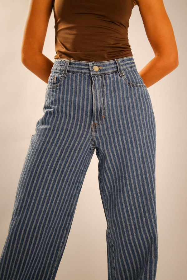 Calça Jeans Listrada