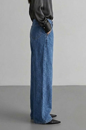 Calça Jeans Recortada Marmorizada