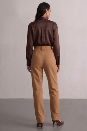 Calça Alfaiataria Algodão Avelã