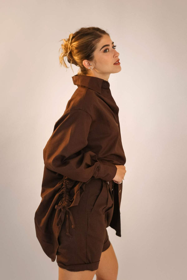 Camisa Oversized marrom
