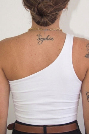 Top Um Ombro Branco
