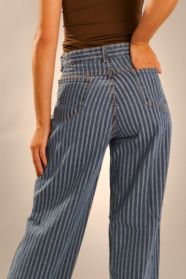 Calça Jeans Listrada