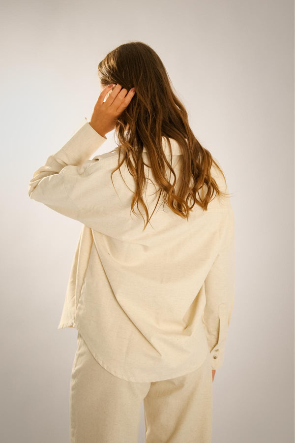 Camisa Ovesized Algodão Linho