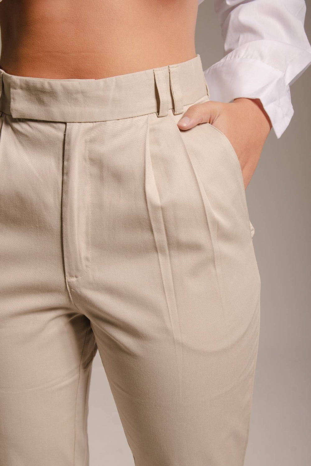 Calça Alfaiataria Cristal Bege
