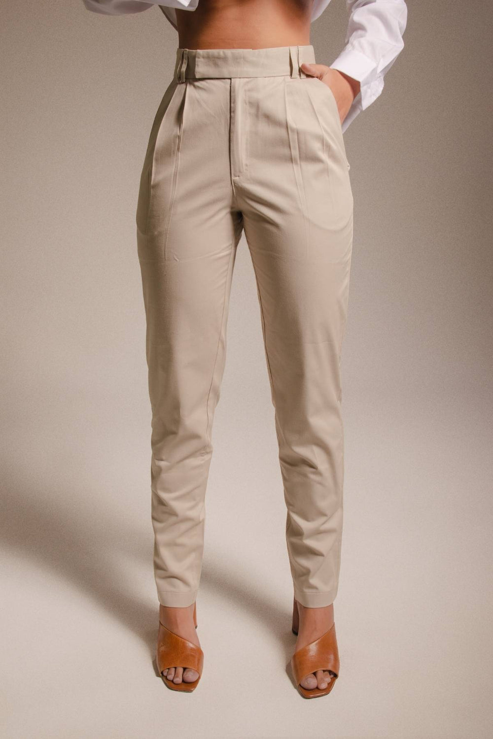 Calça Alfaiataria Cristal Bege