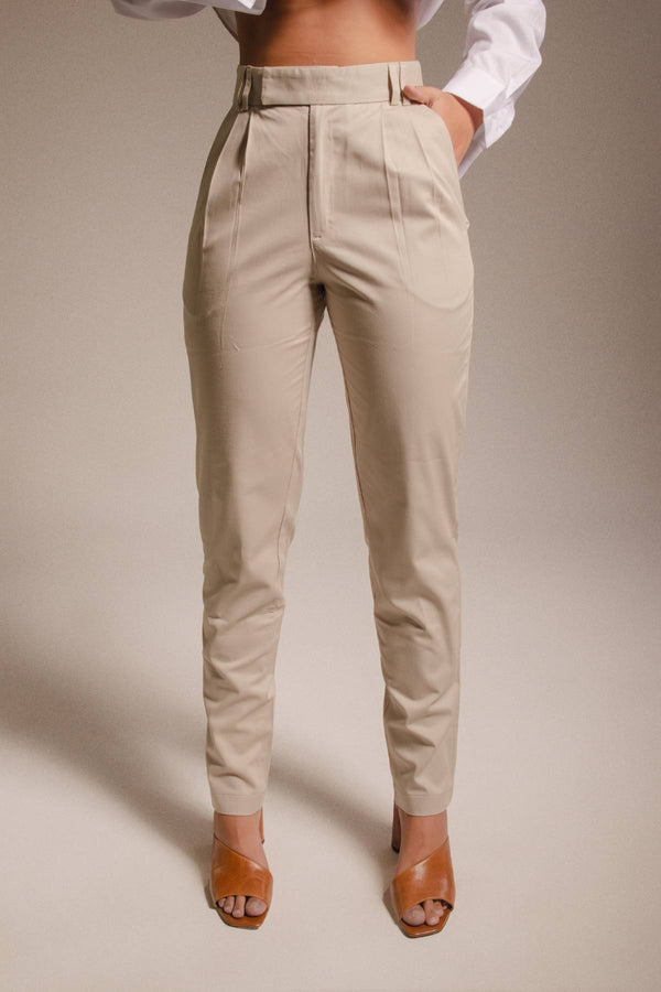 Calça Alfaiataria Cristal Bege