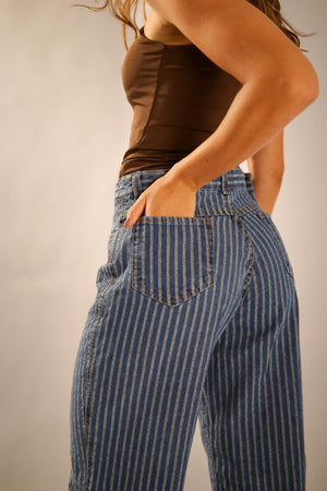 Calça Jeans Listrada