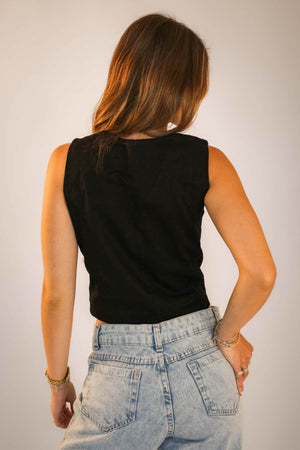 Colete Alfaiataria Algodão Preto