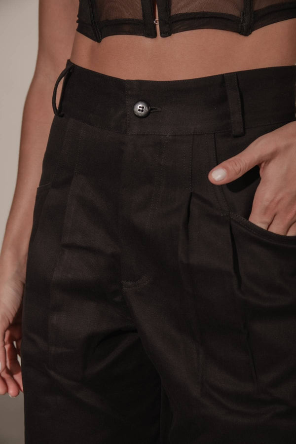 Calça Alfaiataria Reta Preta
