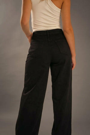 Calça Wide Leg Bicolor