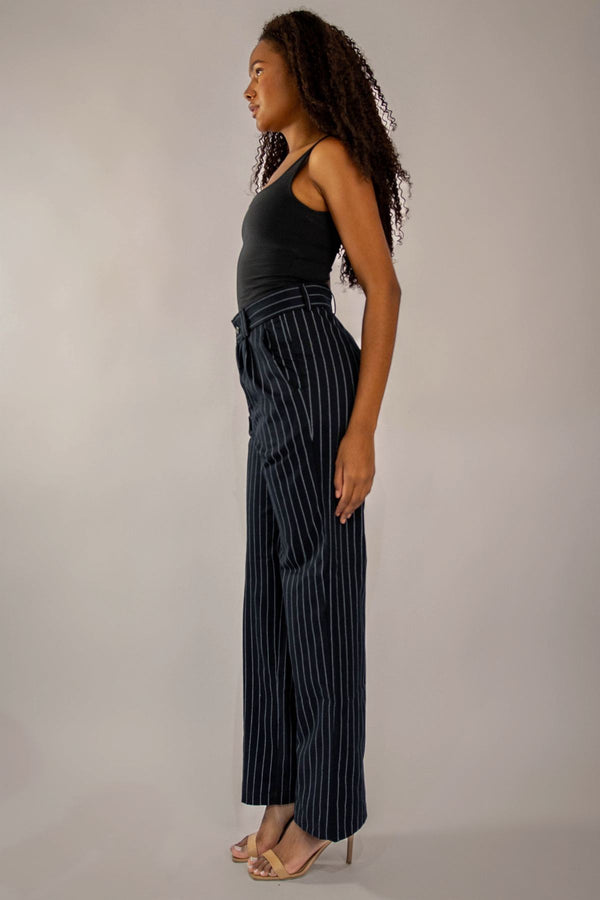 Calça Alfaiataria Algodão Risca de Giz