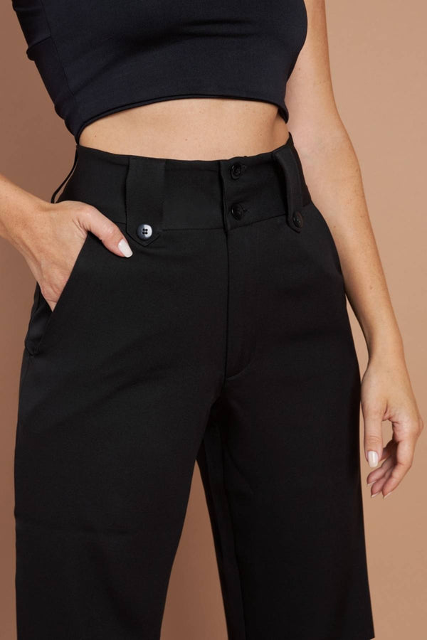 Calça Pantalona Alfaiataria Preta
