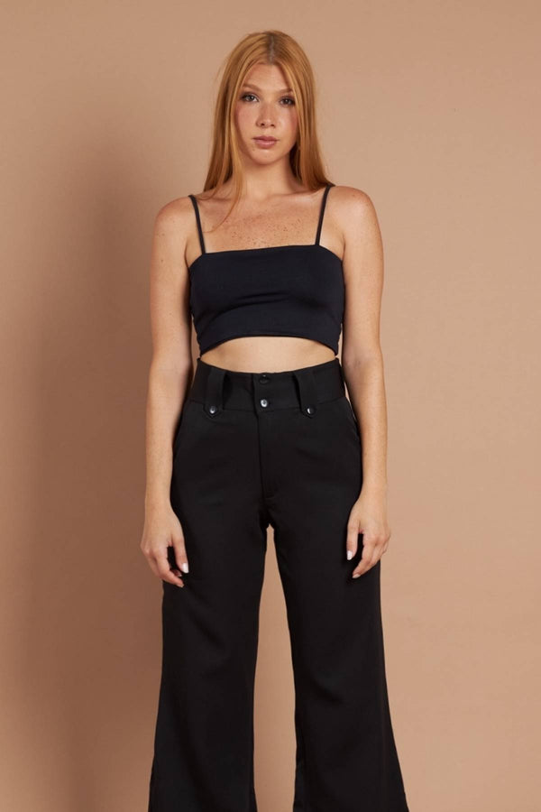 Calça Pantalona Alfaiataria Preta
