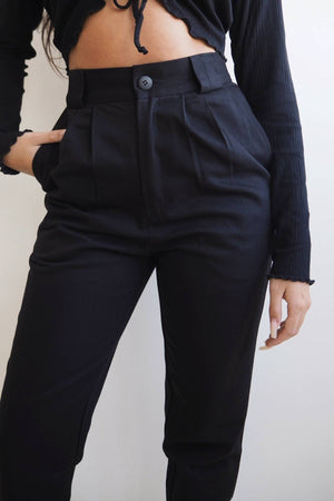 Calça Alfaiataria Algodão Preta