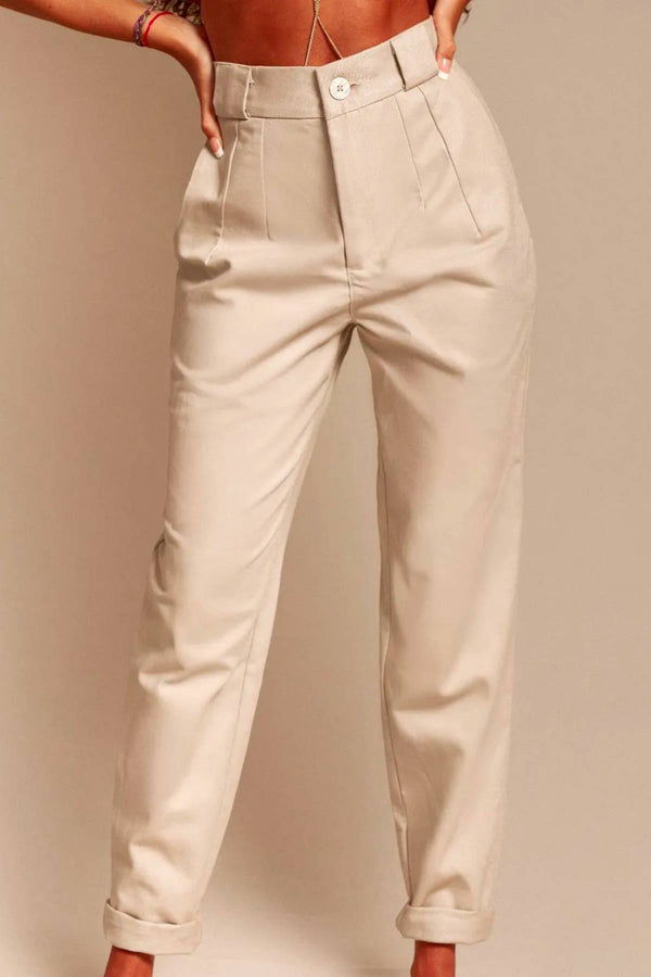 Calça Alfaiataria Algodão Bege