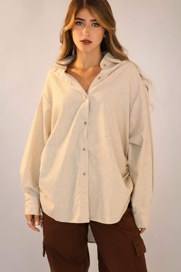 Camisa Oversized Areia
