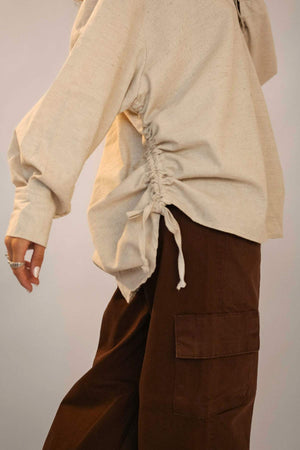 Camisa Oversized Areia