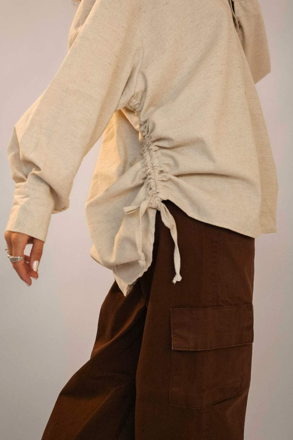 Camisa Oversized Areia