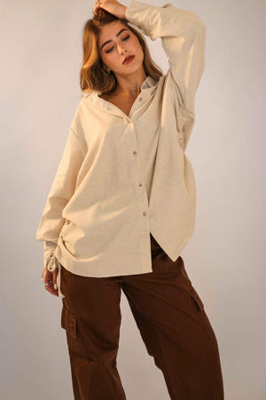 Camisa Oversized Areia