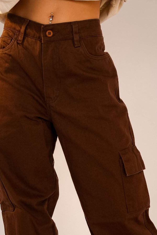 Calça Cargo Marrom