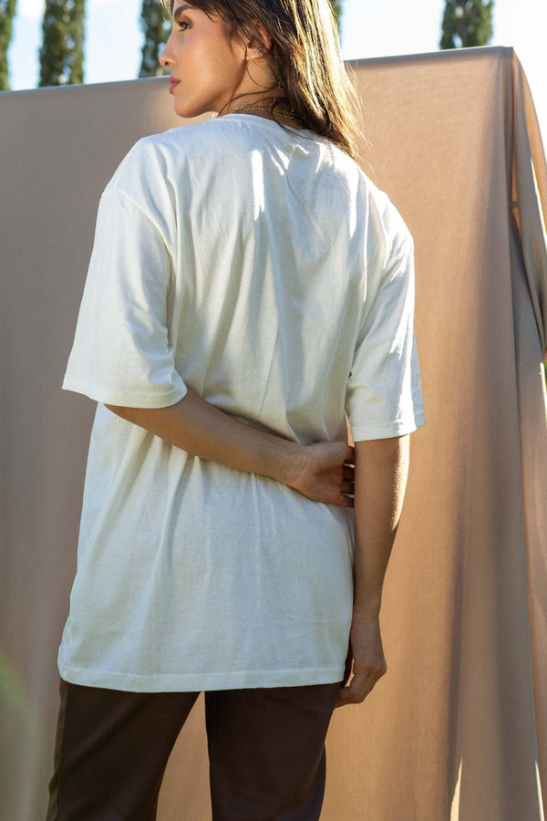 Camiseta Oversized Algodão Off-white